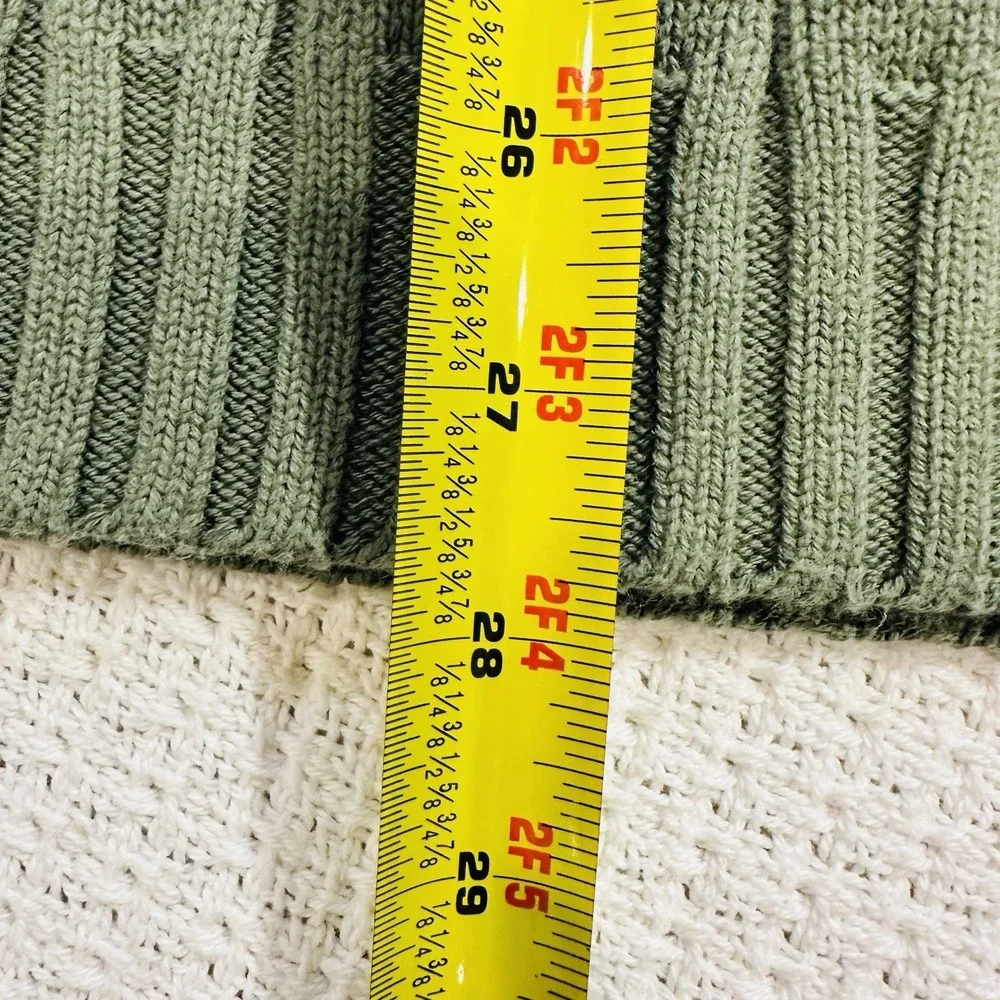 Vintage 90s Green Field Gear Men's  V-Neck Ribbed Sweater 3XL Layering Preppy - Picture 11 of 13